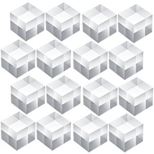 TEMU 투명 큐빅 아크릴 베이스 - 조립 불필요한 헤비듀티 스퀘어 리저 스탠드, 보석 전시대, 트로피 받침대, 반지용 큐브 블록 베이스, 상장 및 파티 장식용 - 소매점, 홈 크래프트 프로젝트 호환 가능 - 내구성 강한 아크릴 구조, 미니어처 쇼케이스, 세련된 디자인