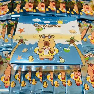 TEMU 160개/32팩 카피바라 브랜드, 무작위 스타일 및 포장, 5개씩 팩, 총 32팩, 풀 박스 해피 컬렉션 에디션, 카드 수집가에게 적합, 만화 카피바라 동물 팬에게 완벽, 세련된 휴일 파티 선물