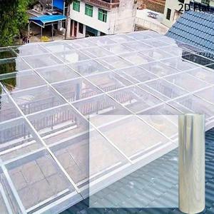 TEMU 2D 플랫 아크릴 시트, 2mm 두께, 방수·방설 및 UV 차단 내구성 패널, 온실, 작은 창고, 오두막, 개집용 교체판