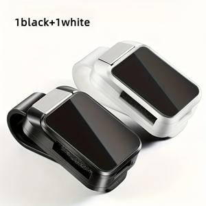 TEMU 2개 자동차용 안경클립, 다기능 인카패션글라스홀더/선쉐이드수납함 - 내부장식|차량햇빛가리개|자동차햇빛가리개