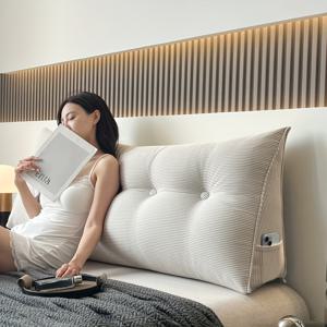 TEMU 플러시 럭셔리 플란넬 삼각 베개 (사이드 포켓 포함), 두꺼운 다용도, 다양한 사이즈 & 색상, 탈부착 가능 – 침대, 소파, 기숙사, 홈 필수품에 완벽|이불|소파|쇼파침대