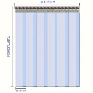 TEMU 6개 세트 가정용 문 커튼 - 투명 PVC 도어 커튼 롤, 상업 및 산업용, 냉장고, 냉동실, 차고, 창고에 적합한 투명 커튼|냉장고|냉동고