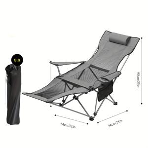 TEMU 우아한 스테인레스 스틸 접이식 소파 의자, 조절 가능한 요추 지지대 - 휴대용 경량 야외 캠핑 의자, 뒷마당, 낚시, 해변 및 가정용, 야외 소파 의자, 낚시 액세서리, 세련된 직물 디자인, 튼튼한 프레임 구조