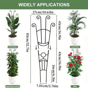 TEMU 32.7인치(약 83cm) 헤비듀티 클라이밍 플랜트용 격자망, 확장형 대형 금속 래터스 수경식물과 실내/외부 이동식 덩굴지지 포함, 식물 등반봉, 실내 식물 지지대, 야외 식물 그리드, 모던한 식물 서포트, 견고한 레이션 디자인, 녹슬지 않는 소재, 내구성 있는 금속 프레임, 정원 거름막, 식물애호가와 도시 농업에 적합