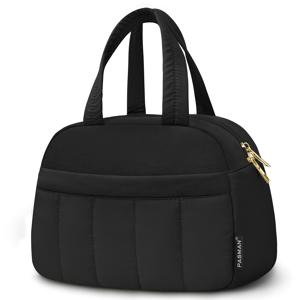 TEMU 비식품 접촉, 성인용 재사용 가능한 보온 도시락 가방 - 대용량, 튼튼한 손잡이가 있는 열전달 식품 용기, 녹색, 손세탁 가능, 직장, 여행 및 사무실 사용에 이상적, 보온 도시락 가방