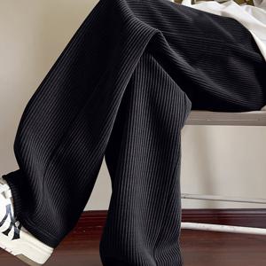 TEMU 1개 남아용 캐주얼 스트릿웨어 트렌디 솔리드 컬러 직소 코듀로이 팬츠, 편안하고 통기성 좋은 아웃도어 스포츠타입, 야외 활동에 완벽한|여름바지