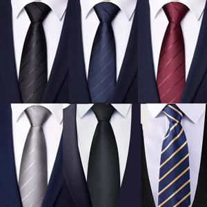 TEMU 6개 남성 드레스 넥타이 - 헤비듀티 1200-니들 원단, 클래식 블랙/블루/그레이/레드 웨딩 & 포멀 이벤트 넥웨어, 결혼식, 프롬, 비즈니스 미팅용 - 신랑 & 신랑 들러리 대량 패키지 (손세탁 가능)