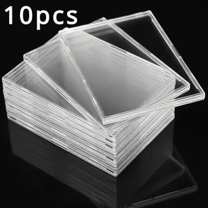 TEMU 투명 아크릴 카드 홀더 디스플레이 케이스 - 게임 카드, 스포츠 정보 및 K팝 사진용 멀티 그리드 정리함 | 내구성 있는 보호 커버, 비자성 슬림 디자인, 쉬운 조립, 홈 오피스 여행용 휴대용 보관 상자, 모던한 미학적 디자인, 내용물 확인 가능