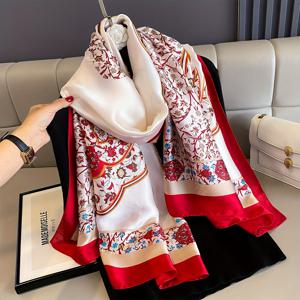 TEMU 여성을 위한 1pc 꽃무늬 사탕 스카프 - 우아한 비치 랩, 가벼우면서 통기성이 좋음, 여름 휴가, 파티, 캐주얼 아웃팅에 완벽함, 비치 스카프