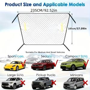 TEMU 1개 범용 차량 윈드실드 커버, 두꺼운 마이크로화이버 & 접이식 디자인, 전면/후면 윈드실드 및 사이드 미러 보호, 대부분의 날씨에 적합한 눈·얼음·자외선 방지, 차량용 선글라스 커버|차량용햇빛가리개