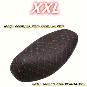 TEMU 프로페셔널 사이클링 안장 커버 프로 - 3D 두꺼운 PU 가죽과 자외선 차단 및 방수 합성층, 미끄럼 방지 실리콘 베이스 | UV 저항 & 내열성, 전동자전거//자전거 호환 가능, 사계절용 범용 시트 패드 | 편안한 라이딩을 위한 인체공학적 디자인