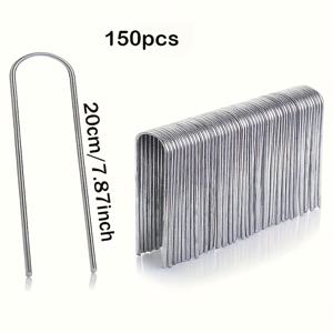 TEMU 50/100개 강력한 곡선 U자형 금속 정원 스태커 클립 포함 - 수크룰렌, 물리기, 휴일 장식에 이상적 - 내구성 있는 야외 사용, 정원 용품, 텐트 스태커, 캠핑 도구