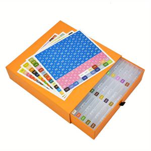 TEMU 15/30/45개 페인팅 아트 보관용 컨테이너, 뚜껑이 있는 페인팅 트레이, 비즈 보관 및 라인업용 2-in-1 페인팅 아트 용품, 상자 패키지 ( konkex point bottom design)