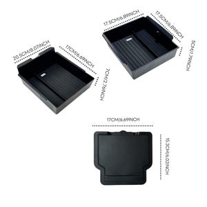 TEMU 테슬라 모델 Y LAUNCH JUNIPER 2025 및 모델 3 HIGHLAND 2024-2025 호환 센터 콘솔 암레스트 스토리지 박스 세트: 전면 보관함 1개, 후면 보관함 1개, 숨겨진 암레스트 박스 1개 포함