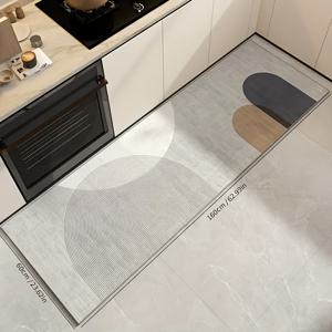 TEMU 겨울 선샤인 그레이 노르딕 스타일 1개 부드럽고 편안한 롱 스트립 매트, 주방 바닥매트, 현관 도어매트, 침실 베드사이드 매트, 거실 복도 욕실 세탁실용, 쉽게 청소 가능한 흡수 미끄럼 방지 매트