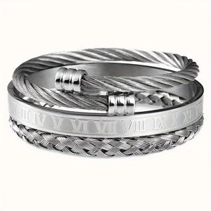 TEMU 로마 숫자 팔찌 3종 세트