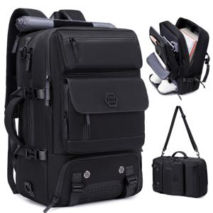 TEMU 여행용 백팩, 여성 및 남성을 위한 신발 수납 공간이 있는 항공사 승인 캐리온 백팩, 17인치 3인치 노트북 백팩, 비행, 하이킹 캐주얼 데이팩|크로스백|남자가방|노트북파우치