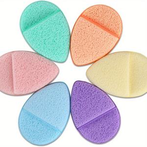 TEMU 6개입 재사용 가능한 얼굴 클렌징 퍼프 세트, 모든 연베이지 타입에 적합한다는 멀티펑셔널 컬러풀 메이크업 리무버 스펀지 & 각질제거 머드 마스크 워시 천, 페이셜 클렌저, 각질 제거 패드, 메이크업 리무버 파우치|마스크