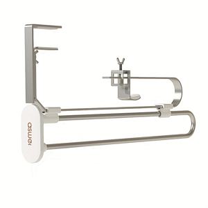 TEMU 1팩 헤비듀티 리트랙터블 팬츠 행거 - 드릴 없는 옷걸이, 공간 절약형 걸이대, 스테인리스 스틸 제작, 침실/욕실용, 플라스틱 부품, 컴팩트 정리함, 아파트 거주자용 옷장 액세서리