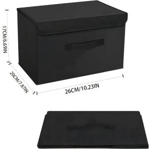 TEMU 여성용 접이식 옷 정리함 - 플립탑 뚜껑, 내구성 강한 부직포 스토리지 박스, 컴팩트 여행용 케이스 (침대 밑/옷장/욕실) - 방진 및 방습 기능, 디자인 의류 정리 서랍, 침실 수납용