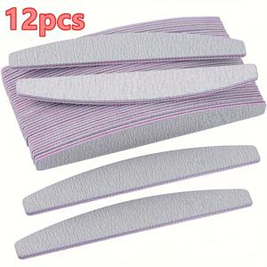 TEMU 12개 프로페셔널 매니큐어 세트: 100/180 그릿 네일 파일 & 버퍼, 아크릴 네일에 적합한 양면 에머리 보드