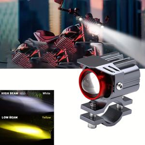 TEMU Heyword 14000LM LED 보조 조명, 모터사이클 및 ATV용 - 두색 빨강 & 노란색, 하드웨어 전기 작동, 12V 작동 전압, 배터리 필요 없음, 도시 통근자 및 모든 차량에 적합, 모터사이클 조명, 생동감 있는 조명 디스플레이, 내구성 있는 조명 소스|전기스쿠터