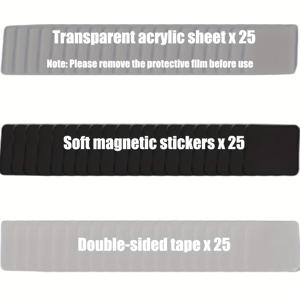 TEMU 15/30/75개 투명 아크릴 냉장고 자석 DIY 사진액자 키트 - 자석 베이스 & 사진액자, 냉장고/피아노 문용 쉬운 조립, 추억 보관, 웨딩, 장식용 (DIY 완전 키트)