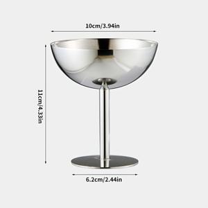 TEMU 2개 스테인리스 스틸 서빙 컵 - 내구성, 녹 방지, 광택 마감, , 푸딩, 과일 샐러드, 요거트, 사탕 및 디저트용 원형 발 디자인 - 크리스마스 파티 및 가정용으로 완벽, 컵