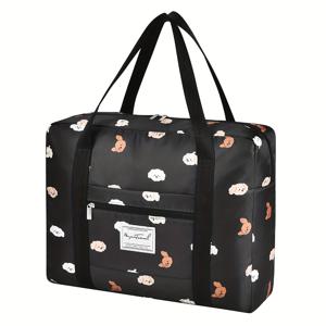 TEMU 긴 귀가 있는 개 대용량 여행 보관 가방 여행 가방 트롤리 가방 산모 산모 팩 요가 스포츠 조직가 백투스쿨 시즌/단기 여행 비즈니스 여행