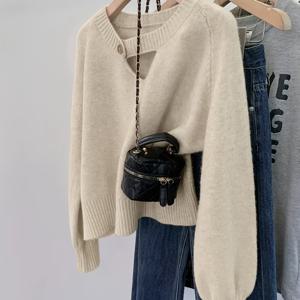 TEMU 여성용 스웨터 - 가을/겨울용 부드러운 풀오버, 시크한 일상 및 정장용 - 우아한 중성 색상의 여성 스웨터 (회색/검정/흰색/베이지/갈색/파랑/빨강/주황/보라/녹색) - 아늑한 사무실, 파티, 캐주얼 착용, 귀여운 스웨터, 레트로 스타일, 고품질 니트웨어, 내구성 있는 원단