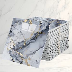 TEMU 고급 타일 효과 자체 접착 스티커 10개 세트 - 방수 벽지, 주방, 거실, 욕실, 사무실 배경벽용, 11.8x11.8인치