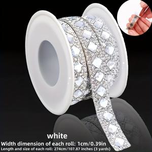 TEMU 3야드 자체 접착 스티커, 의류, 신발, 모자 장식 액세서리, 네일 아트, 글리터 스티커, 휴일 파티 장식, 결혼식 장식, 고광택 인레이 액세서리, 핸드메이드 소품 재료|네일스티커