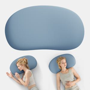 TEMU 1개 부드러운 베개, 목베개, 옆으로 자는 사람과 배로 자는 사람을 위한 인체공학적 디자인, 통기성 아이스 베드 베개 사계절용, 매끄럽고 시원함, 머리 곡선에 맞춤, 다양한 색상 제공|이불|목베개