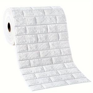 TEMU 393.7인치/10m 3D 벽 스티커, 현대적인 홈 미학을 해석한 쉬운 청소 자가 접착 유럽식 폼 벽지, 주방, 거실, 욕실 복도 장식용 - 붙였다 떼는 방식, 홈 리모델링에 적합, 추수감사절