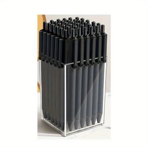 TEMU 학생용 20팩 블랙 앤 화이트 하이라이터, 클릭 볼펜 - 시험용 스타일리시한 0.5mm 빠른 건조 펑크 팁 젤 펜