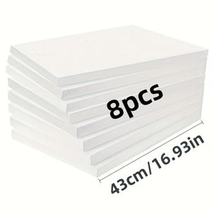 TEMU 학교 프로젝트, 미술 조각, DIY 공예 모델, 꽃꽂이 및 휴일 장식용 8개 화이트 폼보드 세트