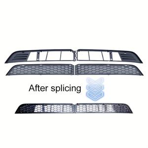 TEMU 테슬라 모델 Y 2025용 전면 범퍼 공기 흡입구 모기 스크린, 탈부착 가능한 먼지 방지 그릴 커버 보호망, 차량 액세서리, 현대적 디자인, 고품질 가드, 먼지 예방, ABS 소재, 자동차 업그레이더, 현대적인 디자인, 탈부착형 스크린