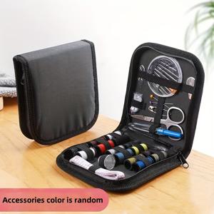 TEMU 휴대용 미니 여행용 바느질 키트 - 컬러풀 캔버스, 빠른 수리 및 일상 사용, 바늘, 실, 가위 등 포함된 바느질 도구 키트, 비상 수리 아이템, 사계절용 기본 바느질 액세서리, 네일 폴리쉬 보관 가방, 네일 폴리쉬 정리함, 네일 폴리쉬 가방, 네일 가방, 포켓 바느질 키트, 미니 바느질 키트, 완벽한 바느질 키트, 실, 바늘 및 액세서리