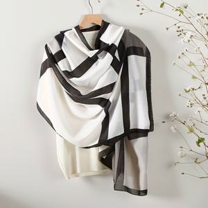 TEMU 그레이 패션 에лег란트 체크무늬 프린트 긴 스카프 빈티지 스타일 남성용 얇은 따뜻한 목 스카프 대형 사이즈 다용도 장식 가벼운 스카프 해변 놀이 방풍 차가운 보호 다기능 모래 타월|비치타올