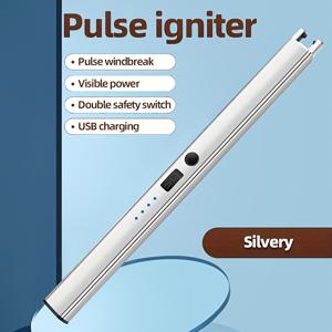 TEMU 1개/2개 방풍 무화염 라이터, 스마트 펄스 충전 점화 총 라이터, 양초, 바베큐, 캠핑 및 가정용에 적합 - 크리스마스와 새해 축하에 적합한 전기 라이터, 라이터, 도매용 양초 왁스