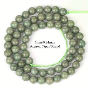 TEMU TEOWAKI 천연 그린 아게이트 스톤 비즈 - 6mm, 8mm, 10mm 사이즈의 매끄러운 둥근 루스 비즈 - DIY 주얼리 만들기, 목걸이, 팔찌, 귀걸이용 - 여성 공예 및 선물용 천연 비즈, 핸드메이드 액세서리, 광택 마감, 고품질 스톤, 비딩 재료, 공예 애호가, 비딩 프로젝트, 선물 쇼핑