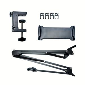 TEMU 조절 가능한 알루미늄 암 태블릿 스탠드, 360° 회전 베드 및 데스크탑 폰 마운트, iPad Pro, Air, Mini 4~11, Xiaomi, Lenovo, Samsung Tab, 탄소강 구조용 클램프 홀더