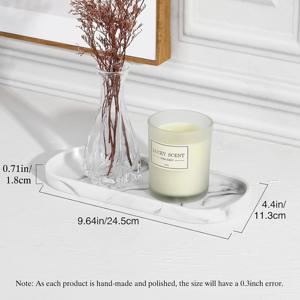 TEMU 우아한 대리석 화장대 트레이 - 10인치 타원형 레진 욕실 카운터 트레이, 무늬 있는 대리석 디자인, 광택 마감, 비누 디스펜서, 향수, 보석 및 화장품에 완벽, 욕실 정리 및 수납, 보석 디스플레이, 욕실 장식 및 액세서리, 욕실 정리함