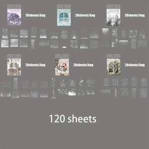 TEMU 120장 (6가지 스타일 x 각 20장) 비 오는 날 북 - PET 필름 빗방울, 창문, 우산 & 비 오는 창문 데칼, 불릿 저널, 스크랩북, 플래너, 물병용 - 젖은 느낌의 비 테마 스테이셔너리
