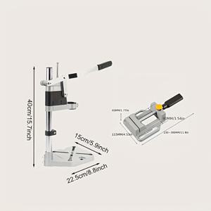 TEMU 2개 세트 헤비듀티 알루미늄 합금 테이블 바이스 & 드릴 프레스 스탠드 키트 - 90도 클램프 포함, 다기능 작업대 시스템, 드릴 스탠드/핸드 드릴 브래킷, 목공 및 소형 작업용 - 컴팩트하고 견고함