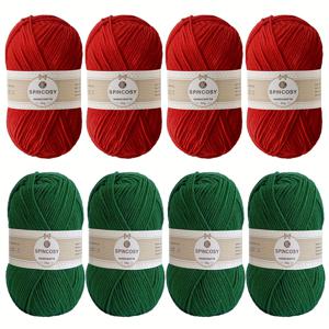 TEMU 8개 마카롱 컬러 실 세트, 4단 100% 아크릴 원사, 총 무게 400g/1100yd, 크로셰 담요, 부케, 스웨터, 모자, 스카프 등 소품 제작에 적합 – 초보자용 키트