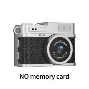 TEMU 레트로 웨어러블 미니 카메라 | 1080P HD 비디오 녹화, 0.96인치 IPS 스크린, LED 필 라이트, 초경량 17.5g 바디, USB 충전, 메모리 카드 미포함|USB|USB