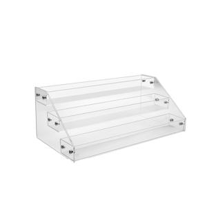 TEMU 삼단 투명 아크릴 CD 및 DVD 보관대 – 워터폴 바이닐 레코드 디스플레이 스탠드, 최대 24박스 수납 가능, 홈시어터 또는 음악실 책장용 모던 디자인 컬렉션 전시 & 정리함