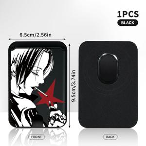 TEMU 아이폰 16, 15, 14, 13, 12 프로 맥스 & 플러스 미니 시리즈용 애니메 나나 패턴 강력 자석 카드 홀더 - 1-2장의 카드를 수납 가능한 월렛