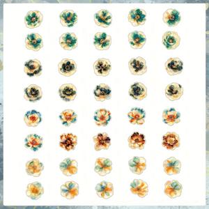 TEMU 80개 별빛 꽃바다 시리즈 스티커, 빈티지 플로럴 반짝이 디자인, DIY 스크랩북 재료 및 수납용품(가방, 컵, 헬멧, 기타 등)에 적합, 고품질 애완동물 친화적, 홈 데코, 선물, 반짝이는 패턴, 예술적 장식, 고품질 비닐, 광택 마감, 공예 용품, 장식 스티커, DIY 애호가, 공예 매니아